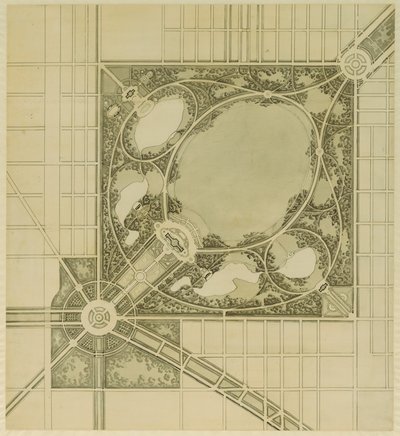 Plano de Chicago, Placa 62, Plano de un Parque Propuesto, 1909 de Daniel Burnham