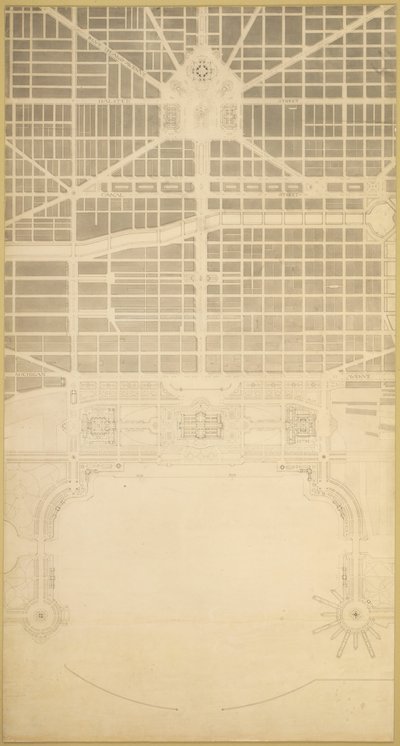 Placa 129 del Plan de Chicago, 1909: Chicago. El Centro de Negocios de la Ciudad de Daniel Burnham