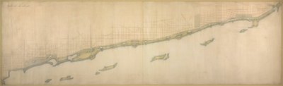 Plan de Chicago 1909: Lake Shore desde Chicago Avenue hacia el sur hasta Wilmette de Daniel Burnham