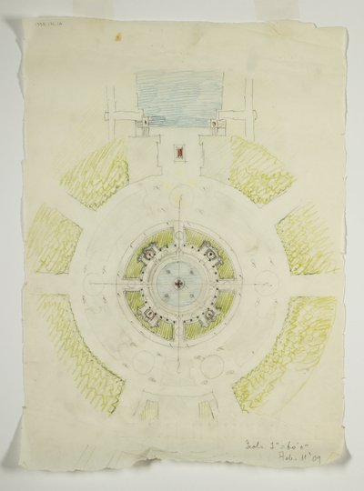 Punto Redondo del Potomac, Washington D.C., Plano de la Piscina Circular, 1909 de Daniel Burnham