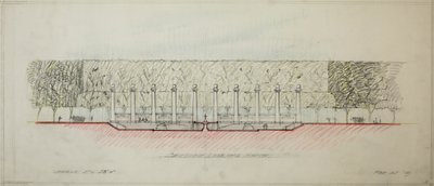 Punto redondo del Potomac, Washington D.C., boceto de sección, 1909 de Daniel Burnham