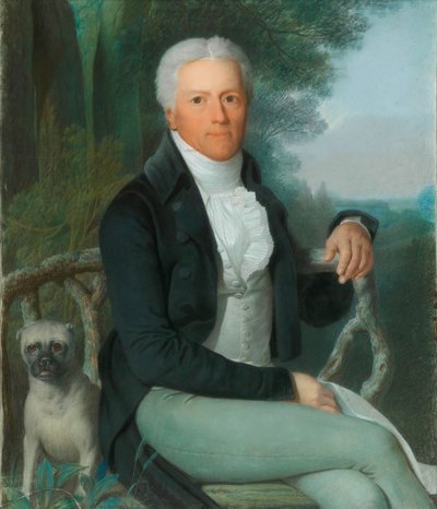 Retrato del Conde Karl August von Hardenberg en el parque de su finca de Daniel Caffe