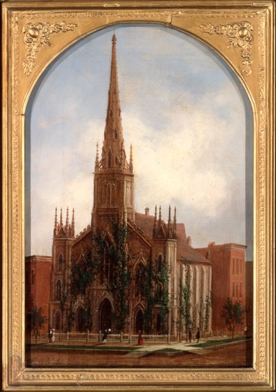 Iglesia Universalista de San Pablo antes del incendio de 1871, c.1872 de Daniel Folger Bigelow