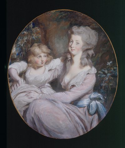 Margaret “Peggy” Arnold y su hija Sophia, c.1787 de Daniel Gardner