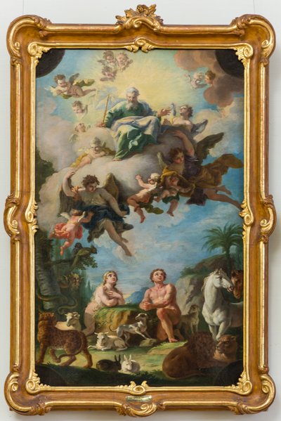 El Paraíso (boceto para un fresco del techo de la basílica de Sonntagberg, Baja Austria) de Daniel Gran