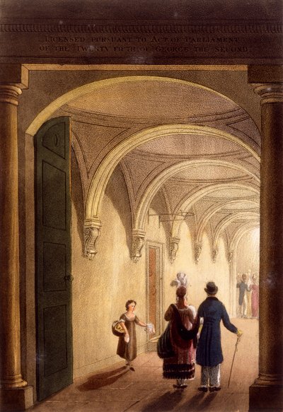 Entrada de la caja a la English Opera House, c.1826 de Daniel Havell