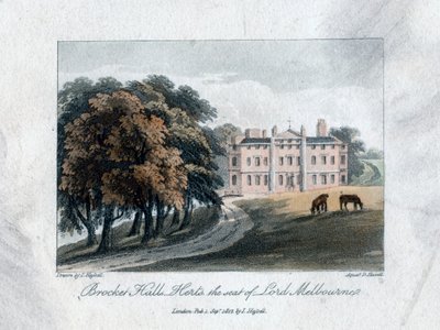 Brocket Hall, Herts, la residencia de Lord Melbourne, 1817 de Daniel Havell