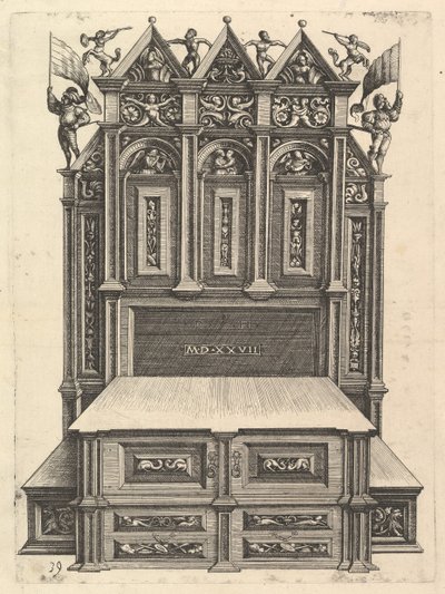 Diseño para una cama, 1527 de Daniel Hopfer