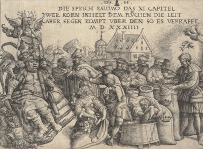 Ilustración de Proverbios 11:26, 1534 de Daniel Hopfer