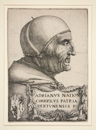 Retrato de Adrien VI (Adrian VI, Papa 1522-1523) de Daniel Hopfer