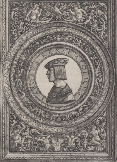 Retrato del emperador Carlos V de Daniel Hopfer