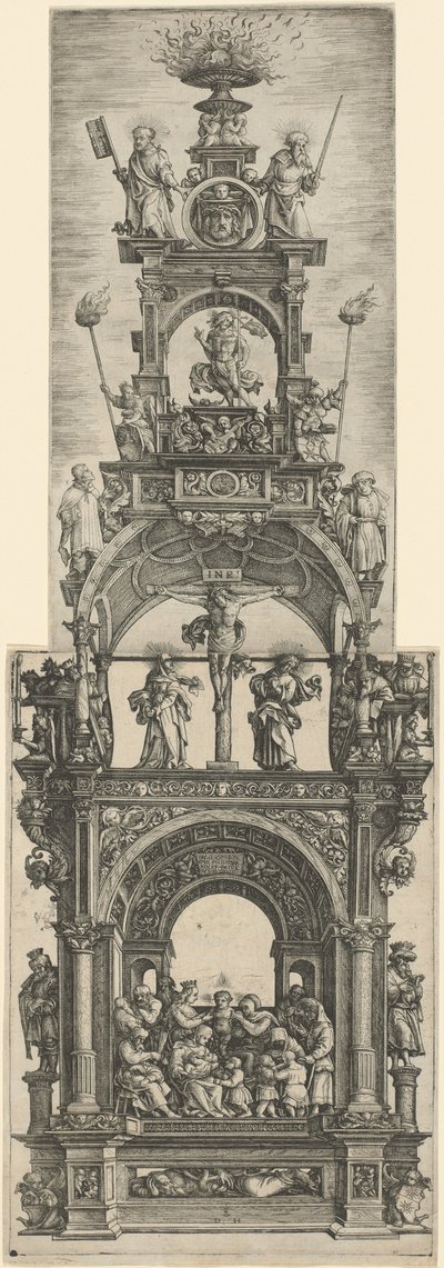 Altar triunfal con etapas en la vida de Cristo de Daniel Hopfer
