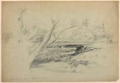 Arroyo del artista, Hoit dibujando, mosquitos picando furiosamente de Daniel Huntington
