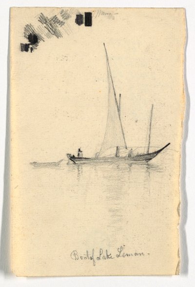 Barco del lago Lemán (lago de Ginebra) de Daniel Huntington