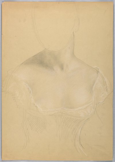 Busto de una Mujer, Posiblemente Estudio para el Retrato de la Sra. Rutherford B. Hayes de Daniel Huntington