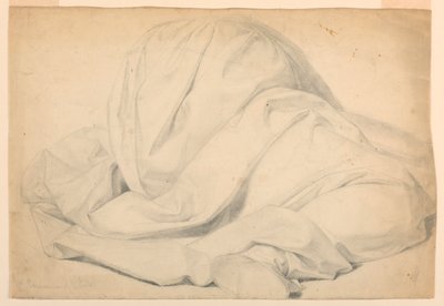 Estudio de drapeado para "Comunión de los enfermos" de Daniel Huntington