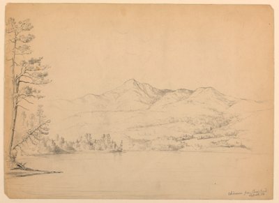 Dibujo, Montaña Chocorua desde Cara