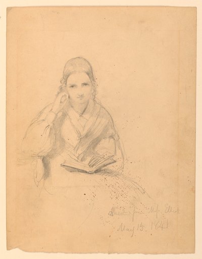 Dibujo, Srta. Elliot Sentada, 15 de mayo de 1841 de Daniel Huntington