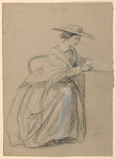 Dibujo, Sra. Sheppard Gandy sentada, 1859 de Daniel Huntington