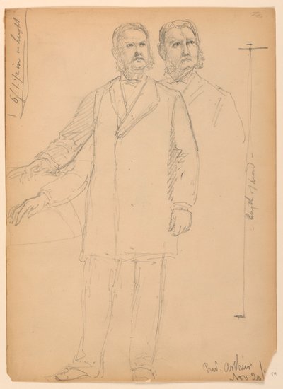 Dibujo, Presidente Chester A. Arth, 1850 de Daniel Huntington