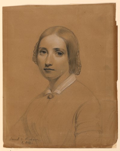 Dibujo, Sarah E. Richards, Hermana, 1841 de Daniel Huntington
