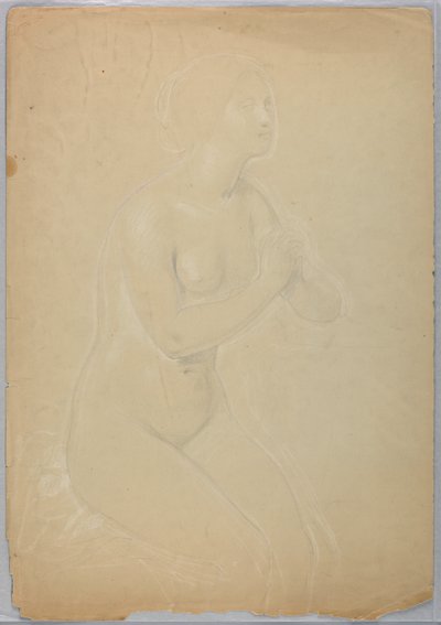Dibujo, Estudio para "Una Magdalena", F, 1852 de Daniel Huntington
