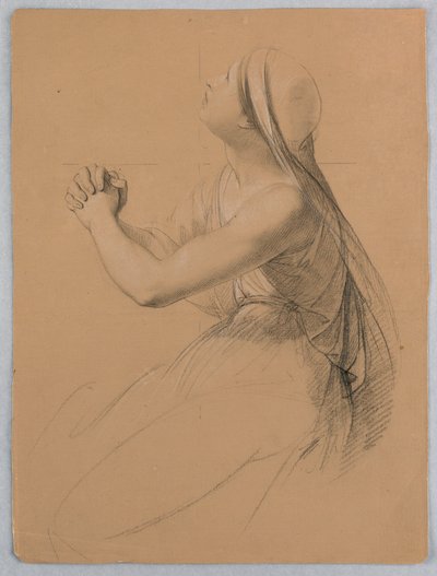 Dibujo, Estudio para "Communion of t, 1844 de Daniel Huntington