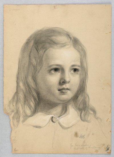 Dibujo, Estudio para duplicado de "Christiana", 1850 de Daniel Huntington