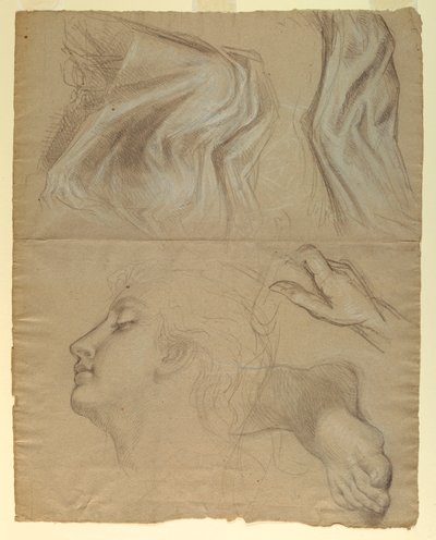 Dibujo, Estudio para "Justice and Pe, 1878 de Daniel Huntington