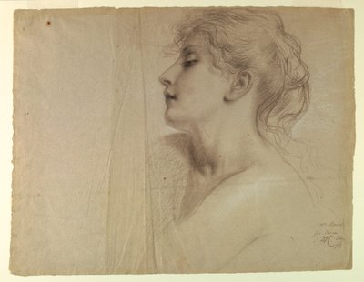 Dibujo, Estudio para "Justice and Pe, 7 de julio de 1878 de Daniel Huntington