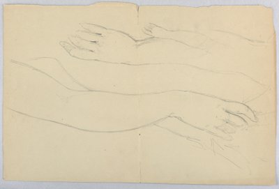 Dibujo, Estudio para "Martha Washing", 20 de diciembre de 1878 de Daniel Huntington