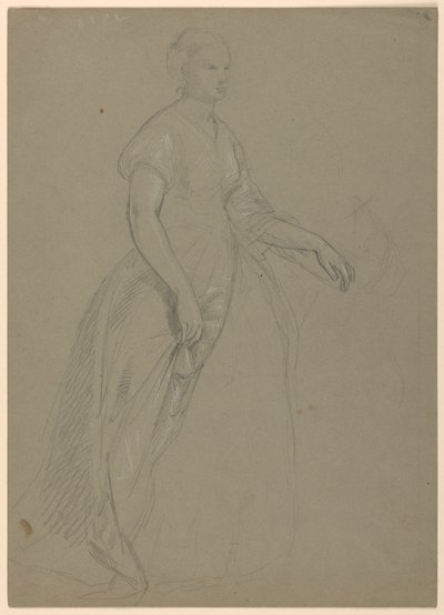 Dibujo, Estudio para "Recepción de Martha Washington", 1860 de Daniel Huntington
