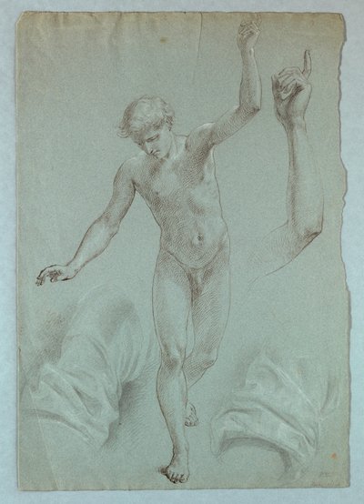 Dibujo, Estudio para "El sueño de Mercy", 1857-58 de Daniel Huntington