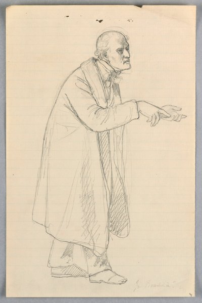 Dibujo, Estudio para "Grupo científico", 1858 de Daniel Huntington