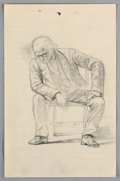 Dibujo, Estudio para "Grupo científico", 1858 de Daniel Huntington