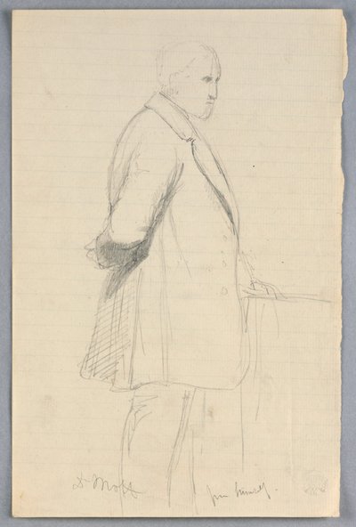 Dibujo, Estudio para "Grupo científico", 1858 de Daniel Huntington