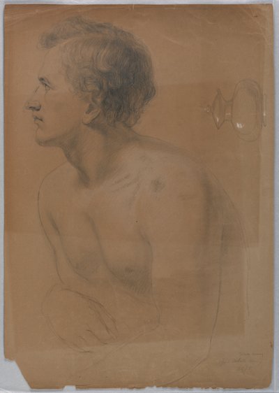 Dibujo, Estudio para "Tribute Money", julio de 1852 de Daniel Huntington