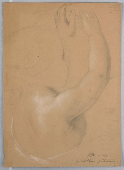 Dibujo, Estudio para un duplicado de "Repitición de Christiana", 1850 de Daniel Huntington
