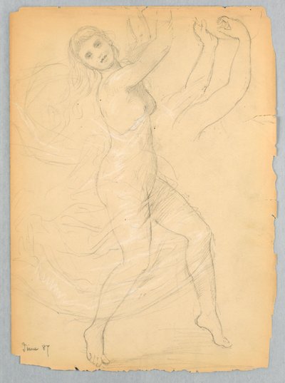 Dibujo, Estudio para el Ac Nacional, junio de 1868 de Daniel Huntington
