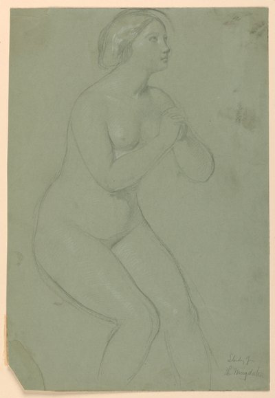 Estudio de Desnudo Femenino para "Una Magdalena" de Daniel Huntington