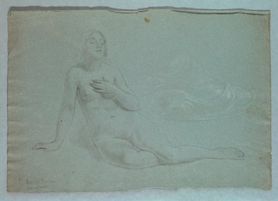 Estudio de figura de la Misericordia para "El sueño de la Misericordia" de Daniel Huntington