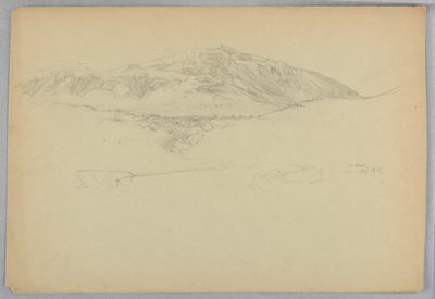 Boceto de paisaje, Monte Desierto, Maine de Daniel Huntington