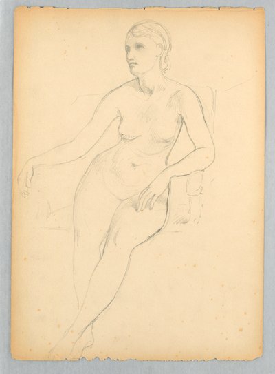 Estudio de desnudo sentado para retrato de Helen Hamersley de Daniel Huntington