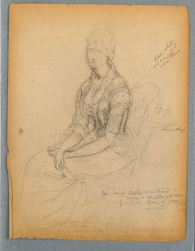 Boceto para el retrato de la señorita Astor de Daniel Huntington