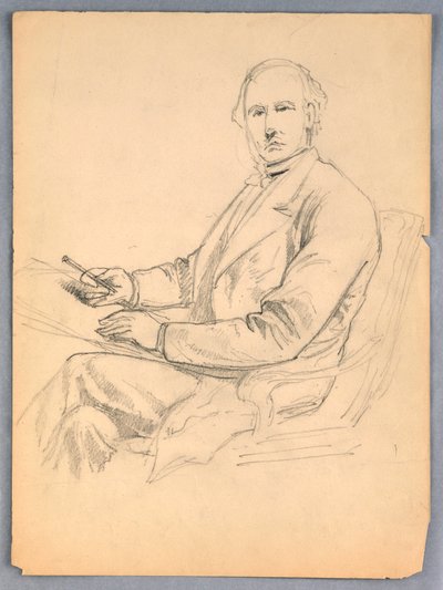 Boceto para Retrato de un Hombre Sentado de Daniel Huntington