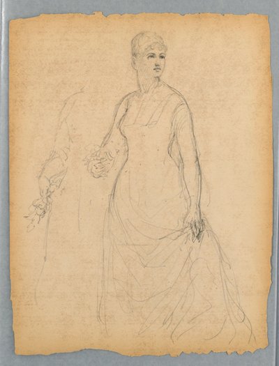 Boceto para retrato de una mujer de pie de Daniel Huntington