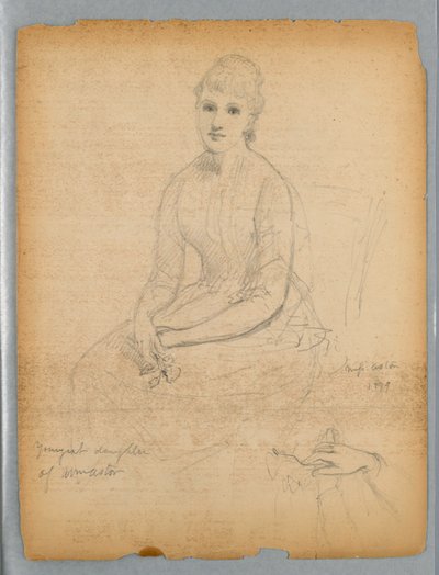 Boceto para el retrato de la hija menor de William Astor de Daniel Huntington