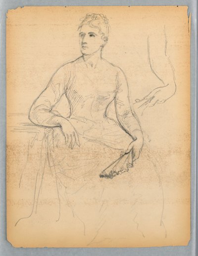 Boceto para un retrato de una mujer sentada de Daniel Huntington