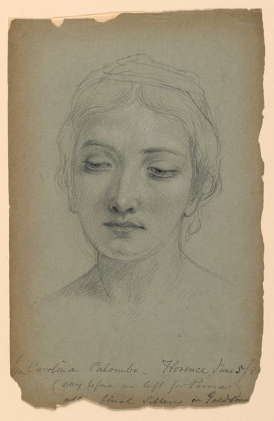 Boceto de Carolina Palombo, Estudio para "La hija del orfebre" de Daniel Huntington