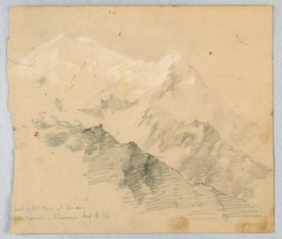 Boceto del Monte Blanco al amanecer de Daniel Huntington